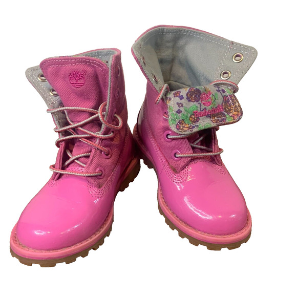 Timberland Patent Pink Waterproof Boots, Toddler size 8 - Picture 1 of 5